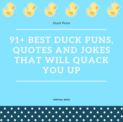 Duck puns are not hard to find, from clever to cheesy ones. If you are currently searching for some good laugh from funny duck puns, then you have come to the Duck Love Quotes, You've Been Ducked, Ducks In A Row Quotes, Happy Birthday Duck Funny, Duck Birthday Card Ideas, Duck Sayings Funny, Duck Sayings Quotes, You’ve Been Ducked Tags, Duck Puns Funny