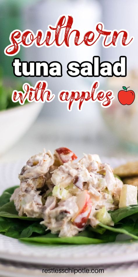 Tuna Salad Recipe With Apples, Tuna Salad With Apples, Southern Tuna Salad, Southern Tuna Salad Recipe, Best Tuna Salad, Salad With Apples, What Is Healthy Food, Sweet Apples, Albacore Tuna