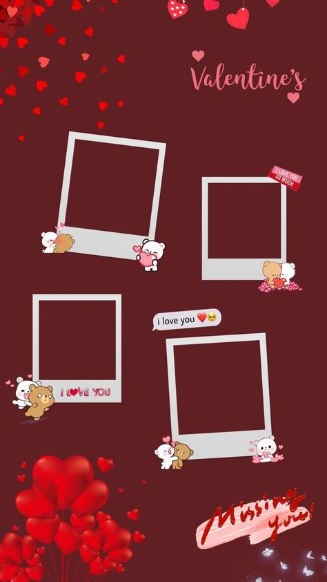 Valentine's Polaroid Frame😍 instagram story template, instagram highlight covers Love Photo Collage Template, Valentine Day Frame, Valentines Frame Ideas, Love Photo Frames For Editing, Couple Background Edit, Photo Template Aesthetic Love, Valentine Story Instagram Ideas, Love Collage Template, Love Collage Couple