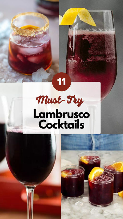 Lambrusco Cocktails Red Wine Mixed Drinks, Lambrusco Cocktail, Lambrusco Sangria, Lambrusco Wine, Smirnoff Raspberry, Italian Red Wine, Wine Mixed Drinks, Red Wine Cocktails, Sangria Punch