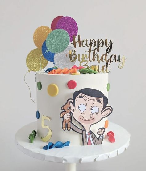 Mr Bean Party Theme, Mr Bean Cakes For Boys, Mr Bean Cake Birthdays, Mr Bean Cake, Mr Bean Birthday, Bunny Birthday Cake, Bean Cake, Cake For Husband, Birthday 5