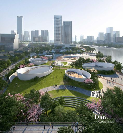 City Square, Central Plaza, Central Square, Ningbo, 3d Render, Square Design, Skyscraper, Architecture Design, Lab