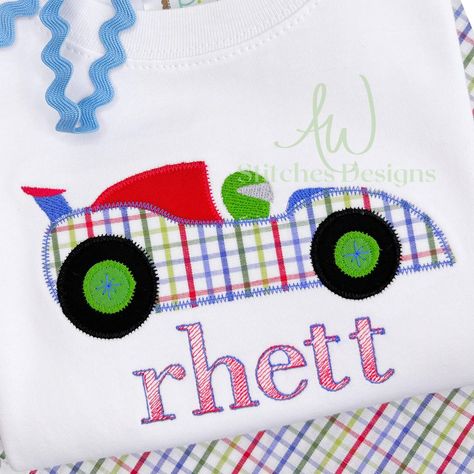 Life is a highway 🎶 This zig zag race car just hit the shop! Paige always chooses the best fabrics! Thank you for sharing your stitch out! This design is on sale until Sunday night! Applique Stitches, School Birthday, Patch Aplique, A Font, Animal Birthday, Iron On Patch, Digital Embroidery, Stitch Design, Race Car