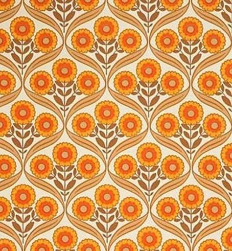 Leaf Vector, Orange Spice, Motif Vintage, Wallpaper Vintage, Retro Wallpaper, Vintage Orange, Original Wallpaper, Retro Pattern, Floral Vintage