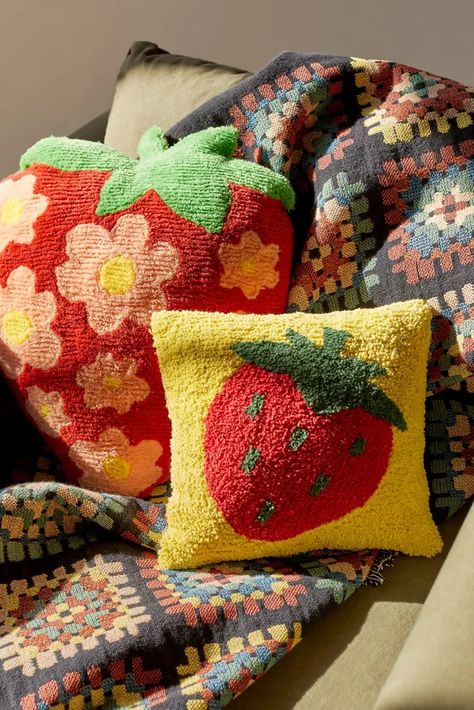 Strawberry Pillow, Butterfly Throw Pillows, Urban Outfitters Home, Inner Sanctum, Pinterest Challenge, Pinterest Contest, Uni Room, Uo Home, Future Apartment