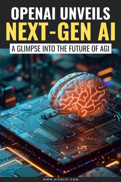 A glowing, neon-lit brain sits atop a computer microchip, surrounded by intricate circuitry. The scene represents the merging of human intelligence and technology, with vibrant blue and orange lights highlighting the complexity of the digital environment. Artificial Inteligent, Artificial General Intelligence, Personalized Medicine, Content Creation Tools, Book Writer, Big Things, On The Horizon, Think Tank, Business Leader