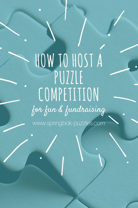 Puzzle Club Ideas, Puzzle Night Ideas, Group Puzzle Games, Puzzle Fundraiser, Puzzle Competition, How To Host A Bingo Night Fundraiser, Gluing A Puzzle Together, Puzzle Night, Funny Puzzles