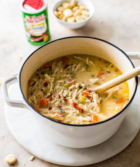 Cajun Comfort Chicken & Rice Soup | Tony Chachere's Cajun Chicken And Rice Soup, Cajun Chicken And Rice, Creamy Chicken Soup, Chicken Rice Soup, Soup Appetizers, Quick And Easy Soup, Stewed Potatoes, Crockpot Soup Recipes, Cooking White Rice