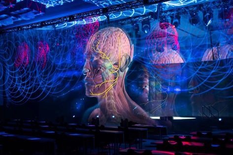 Futuristic Event Design, Tech Event Design, Futuristic Event, Technology Event, Tech Decor, Tech Event, Geek Party, Facial Recognition Software, Interactive Events