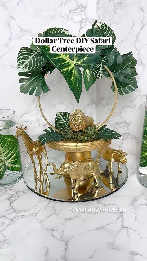 Safari Theme Centerpieces, Jungle Baby Shower Centerpieces, Safari Baby Shower Girl, Safari Centerpieces, Safari Baby Shower Decorations, Safari Baby Shower Boy, Jungle Thema, Baby Shower Safari Theme, Lion King Baby Shower