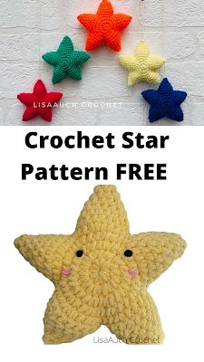 Free crochet star pattern plush toy pattern Easy Crochet Star, Animal Pillows Pattern, Red White And Blue Crochet, Crochet Star Pattern, Star Crochet Pattern, White And Blue Crochet, Patriotic Patterns, Crochet Kindness, Headband Pattern Free