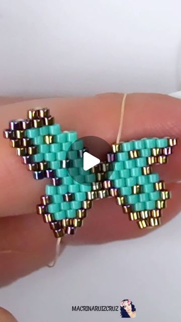 Butterfly Perler Bead Pattern, Seed Bead Butterfly, Brick Stitch Tutorial, Miyuki Beads Pattern, Diy Seed Bead Earrings, Beaded Butterfly, Brick Stitch Pattern, Beading Ideas, Miyuki Beads