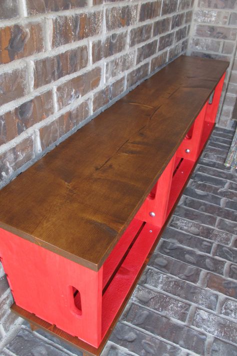 Diy Bank, Crate Bench, Koti Diy, Diy Crate, Diy Holz, Pallet Furniture Outdoor, Wood Crates, Pallet Ideas, Wooden Crates