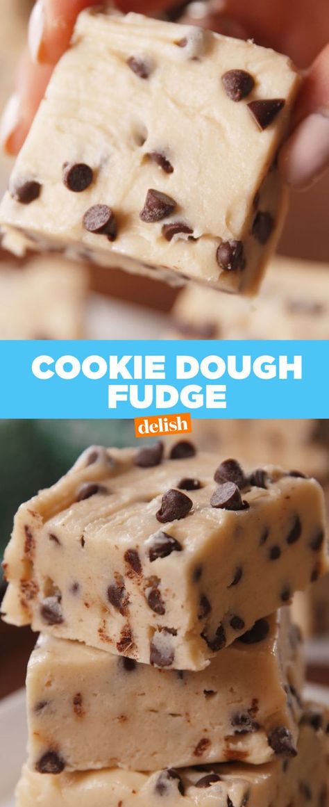 Cookie Dough Fudge Recipe, Chocolate Chip Cookie Dough Fudge, Cookie Dough Vegan, Eating Cookie, Cookie Dough Fudge, Fudge Recipe, Cooking Recipe, Chocolate Chip Cookie Dough, Yummy Sweets