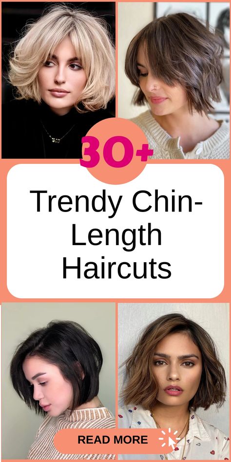 Discover stylish and sophisticated chin-length haircuts to elevate your appearance. Whether you prefer a chic bob or a playful lob, these trendy hairstyles are perfect for updating your look. Find the ideal haircut to complement your facial features and add a touch of flair to your style. Experience the refreshing change with these on-trend cuts! Shaggy Bob Hairstyles, Lob Styling, Chin Length Haircuts, Bob Haircut For Round Face, The Perfect Haircut, Chic Bob, Sophisticated Hairstyles, Chin Length, Straight Blonde Hair