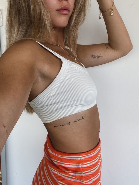 Front Rib Cage Tattoos For Women, Upper Rib Tattoo, Ribcage Tattoos For Women, Rib Cage Tattoos For Women, Rib Cage Tattoos, Gratitude Tattoo, Rib Cage Tattoo, Cage Tattoos, Ribcage Tattoo