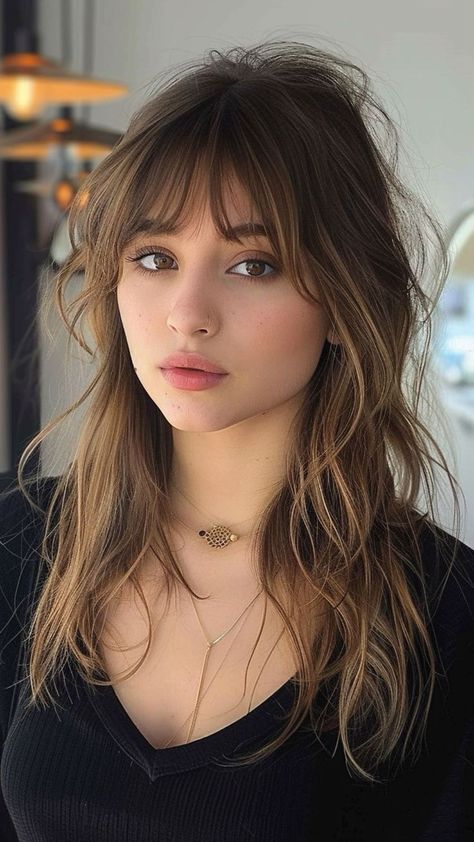 Haircut ideas  ￼   ￼  ￼  ￼  ￼  ￼  ￼  ￼  ￼  ￼  ￼  ￼  ￼  ￼   ￼ Kinds Of Bangs For Women, Hair Styles Bangs Long Hair, Frame Bangs Medium Hair, Frame The Face Haircut, Haircuts Face Framing Bangs, Wispy Thick Bangs, Wispy Fairy Bangs, Bangs Thick Hair Round Face, Light Bangs Hairstyles