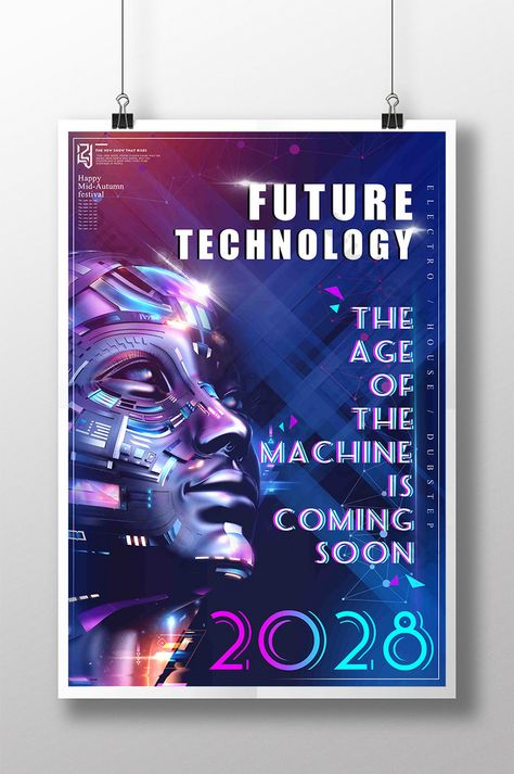 Fashion Creative Vision Highlight Cool Future Robot Detail Technology Poster#pikbest#Templates#Poster#Commerce Poster Teknologi Digital, Technology Poster Design, Acid Graphics, Technology Poster, Beer Festival Poster, Technology Design Graphic, Future Robots, Future Poster, Technology Theme