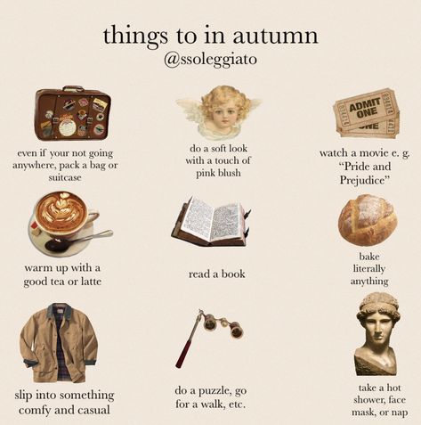 Fall Dream Board, Autumn Usernames, Things To Watch In Autumn, Autumn Username Ideas, Autumn Content Ideas, November Asethic, Autumn To Do List Aesthetic, Aesthetic Bucket List, Autumn List