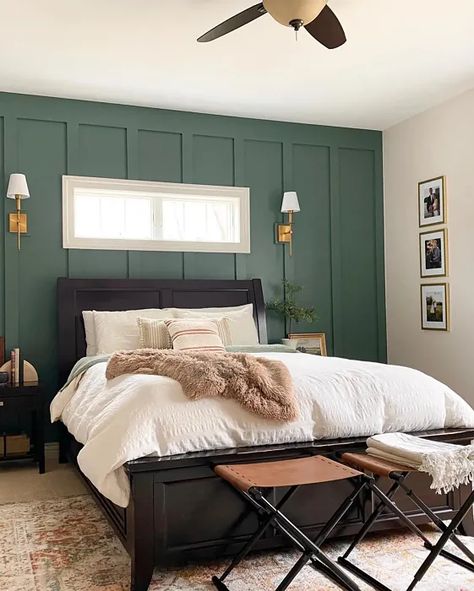 Sw Rocky River Paint, Succulent Sherwin Williams Bedroom, Sw Parisian Patina, Green Accent Wall Bedroom Paint Color, River Way Sherwin Williams, Rocky River Sherwin Williams Cabinets, Sw Rocky River, Rocky River Paint, Rocky River Sherwin Williams