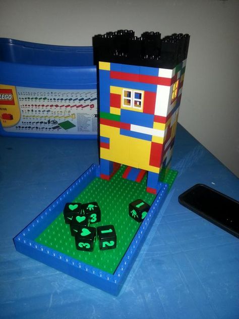 Simple Lego Dice Tower Tutorial | BoardGameGeek | BoardGameGeek Dice Tower Diy, Scifi Decor, Pretty Dice, Board Game Room, Dnd Crafts, Geek Diy, Geeky Art, Nerd Crafts, Lego Inspiration