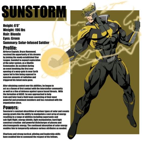 Invincible Oc Male, Supervillian Oc Character Design, Fan Made Superheroes, Sun Superhero, Super Hero Oc Character Design, Invincible Oc, Superhero Design Concept Art, Super Hero Oc, Xmen Oc