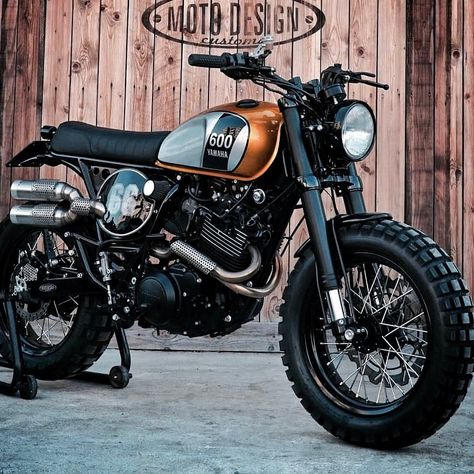 Yamaha Scrambler, Tracker Bike, Yamaha Xt 600, Adventure Bike Motorcycles, Custom Bikes Cafe Racers, Yamaha Cafe Racer, Honda Scrambler, Moto Scrambler, Cafe Racer Design