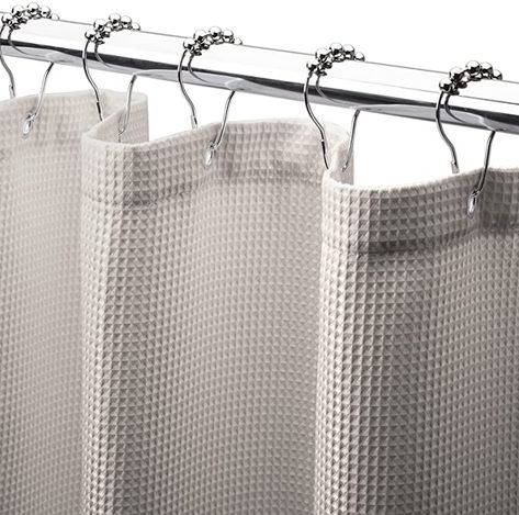 Amazon.com: AmazerBath Waffle Shower Curtain, Heavy Duty Fabric Shower Curtains with Waffle Weave Hotel Quality Bathroom Shower Curtains, 72 x 72 Inches : Home & Kitchen Waffle Shower Curtain, Plaid Shower Curtain, Gray Shower Curtains, Cloth Shower Curtain, Bathroom Layouts, Stall Shower Curtain, Bathroom Color Schemes, Quality Curtains, Fabric Shower Curtain