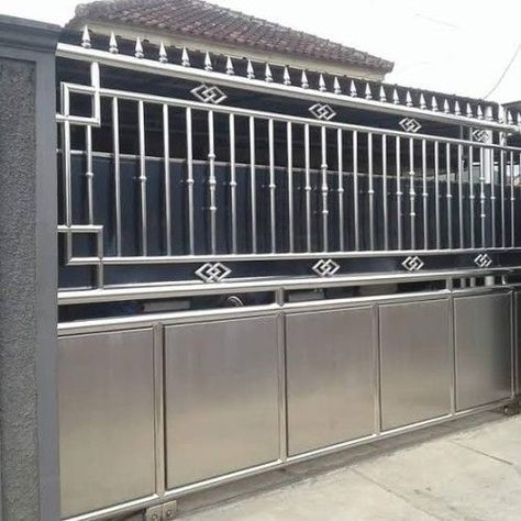 Modern Main Gate Design Ideas | Latest Iron Gate Designs | Beautiful Steel Gates | Grill Gate Design Gate Design Ideas, Modern Main Gate Designs, Steel Gates, Balcony Glass Design, Exterior Door Designs, Stainless Steel Gate, Grill Gate, Home Gate Design, Gate Wall Design