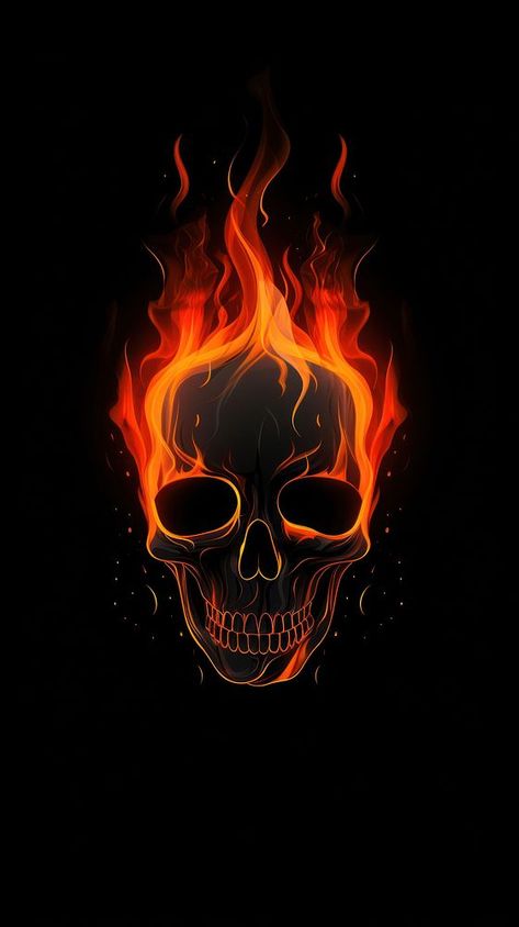 Fire skull bonfire black background illuminated. AI generated Image by rawpixel. | premium image by rawpixel.com / Saveshitz Cool Fire Wallpapers, Iphone Wallpaper Skull, Fire Iphone Wallpaper, Wallpapers Fire, Fire Skull, Flaming Skull, Skull Fire, Cool Fire, Android Wallpaper