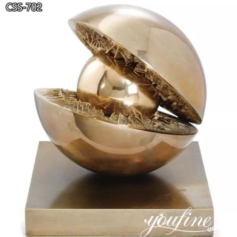 Sphere Sculpture Stainless Steel Art Decor - You Fine Metal Sculpture Fiberglass Furniture, Sphere Sculpture, Inspirational Sculpture, Stainless Steel Sculpture, Stainless Steel Art, Female Art Painting, Steel Art, Steel Sculpture, Small Sculptures