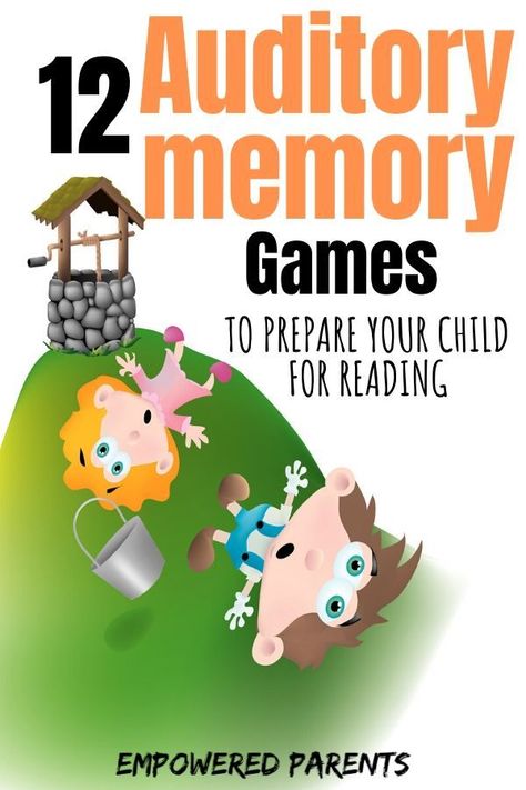 Auditory memory, an important listening skill, should be well developed in preschool children in order to learn to read successfully. Play these auditory memory games and activities with your kids at home, at school or in therapy. #preschool #development #reading #playtime #kids #parenting #teaching Auditory Memory Activities, Memory Worksheets, Listening Skills Activities, Learning To Read Games, Auditory Processing Activities, School Readiness Activities, Memory Activities, Pre Reading Activities, Children Reading