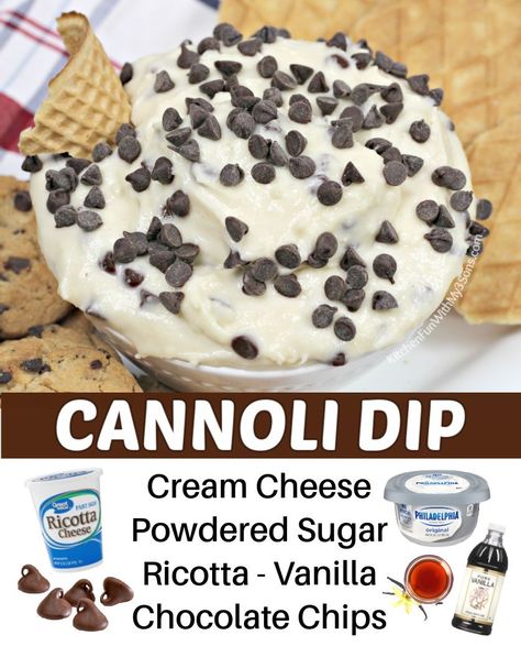 Easy Cannoli Dip, Cannoli Dip Recipe, Easy Cannoli, Cannoli Cake, Cannoli Dip, Cannoli Filling, Cannoli Shells, Cannoli Recipe, Sweet Dips