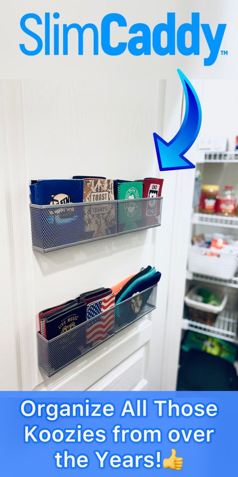 Can Coozie Storage, Drink Packet Storage, Koozie Organization Ideas, Koozie Holder Ideas, Can Koozie Storage Ideas, Koozie Storage Ideas, Diy Koozie Holder, Beer Coozie Organization, How To Organize Koozies