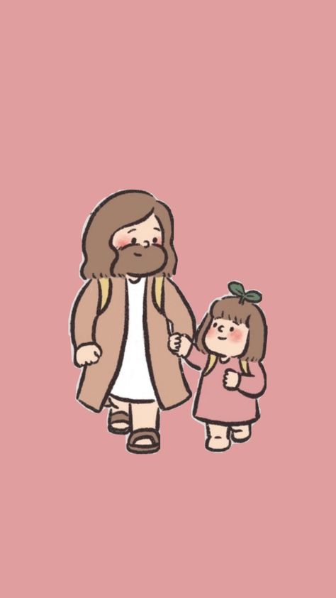 Mio Jesus Cartoon Wallpaper, Strength Bible, Christian Cartoons, Jesus Cartoon, Jesus Christ Art, Jesus Is Life, Cartoon Quotes, Jesus Art, God Loves You