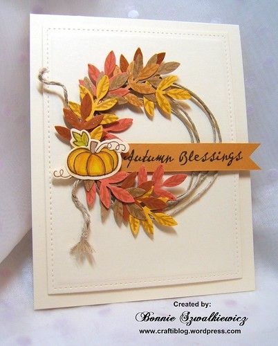 Happy Thanksgiving Cards, Fall Cards Handmade, Thanksgiving Cards Handmade, Autumn Blessings, Fall Greeting Cards, Make A Wreath, Papercraft Ideas, Autumn Cards, Carte Halloween