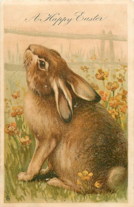 Happy Easter! Hase Tattoos, Easter Cats, Easter Vintage, Vintage Easter Postcards, Vintage Easter Cards, Falafels, Easter Postcards, Easter Images, Easter Parade