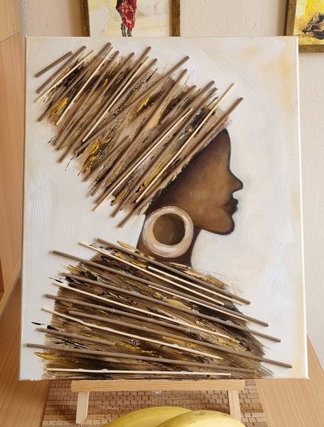 African Paintings Canvases, African Art Projects, Art Psychology, Diy Crafts Love, African Paintings, African Art Paintings, Canvas Drawing, Art And Craft Videos, Art Sketches Pencil