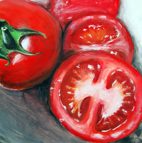 Fruit Painting Acrylic, Elizabeth Jones, Pretty Paintings, Vegetable Painting, Ib Art, Gcse Art Sketchbook, Oil Pastel Art, Food Painting, Fruit Painting