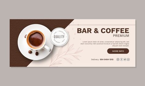 Free Vector | Free vector flat design coffee shop facebook cover Cafe Banner, Design Coffee Shop, Vertical Business Card, Vertical Business Cards, Facebook Banner, Coffee Shop Design, Design Coffee, Facebook Cover Photos, Free Vectors