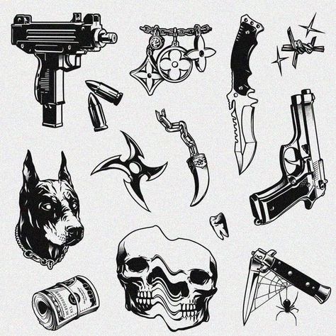 Tattoos Minimal, Acab Tattoo, Gotik Tattoo, Gang Tattoos, Gangsta Tattoos, Minimal Tattoo Design, Flash Tattoo Designs, Doodle Tattoo, Cool Small Tattoos