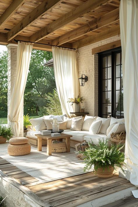 14 Breathtaking Covered Patio Ideas That WOW 23 Backyard Covered Porch Ideas, Private Patio Ideas Master Bedrooms, Covered Veranda Ideas, Porch Mediterranean, Backyard Must Haves, Outdoor Covered Patio Ideas, Covered Outdoor Patio Ideas, Patio Extension Ideas, Patio Cover Ideas