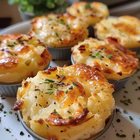 Cheesy Mashed Potato Puffs – 99easyrecipes Mash Potato Cups, Cheesy Mash Potatoe Puffs, Cheesy Mash Potato Puffs, Mash Potato Muffins, Mashed Potatoes Muffins, Mashed Potato Muffins, Cheesy Mashed Potato Puffs, Fancy Potatoes, Mashed Potato Puffs Recipe