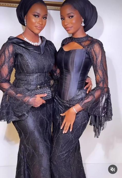 Trending Aso Ebi Lace Styles 2024, Asoebi Bridesmaid Dresses, Black Asoebi, Nigerian Dress Styles, Aso Ebi Lace Styles, Nigerian Outfits, Nigerian Dress, Nigerian Lace Styles Dress, African Prom Dresses