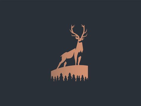 Elk by Dalibor Pajic on Dribbble Harry Potter Stag, Deer Design Logo, Watermark Ideas, Square Business Cards, Deer Design, Natural Logo, Bee Design, Elk, Logo Concept