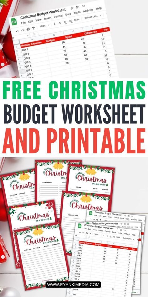 Get organized this holiday season with a free Christmas budget worksheet. This printable helps you track holiday spending, manage gift lists, and plan Christmas expenses. Save money and reduce holiday stress with this easy-to-use Christmas budget planner designed for stress-free budgeting. Christmas Budget Printable, Budget Binder Free Printables, Christmas Planner Printables Free, Budget Planning Printables, Budget Binder Free, Christmas Planner Printables, Christmas Gift Planner, Budget Christmas Gifts, Budget List