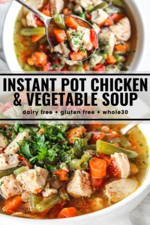 Instant Pot Chicken Vegetable Soup, Sesame Chicken Slow Cooker, Easy Instant Pot Soup, Instant Pot Soup Recipe, Instant Pot Chicken Soup, Chicken And Vegetable Soup, Family Soup, Veggies And Chicken, Chicken Veggie Soup