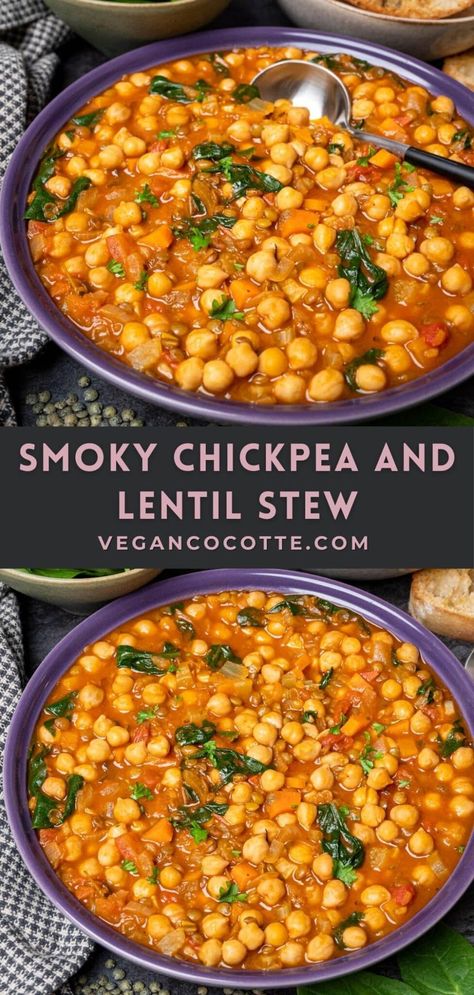 Vegan Stew Recipes, Lentil Recipes Easy, Vegan Stew, Lentil Soup Recipes, Bread Bowl, Lentil Stew, Tasty Vegetarian Recipes, Lentil Recipes, Veggie Dishes