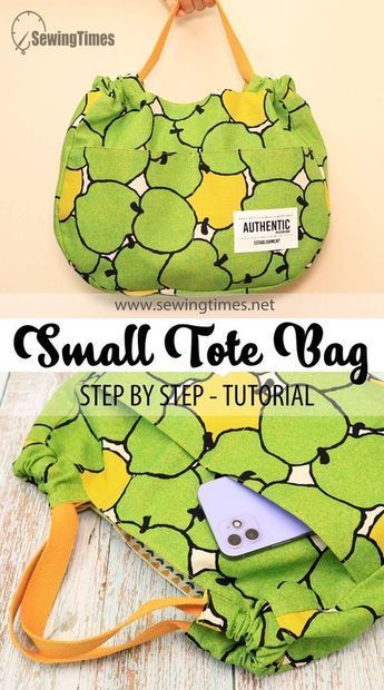 DIY Small Tote Bag with Gusset | Handmade Tote Bag available in two styles [sewingtimes] Small Tote Bag Pattern, Tote Bag Accessories, Diy Pouch, Messenger Bag Patterns, Denim Bag Patterns, Handmade Tote Bag, Sac Diy, Diy Bags Patterns, Tote Bags Sewing