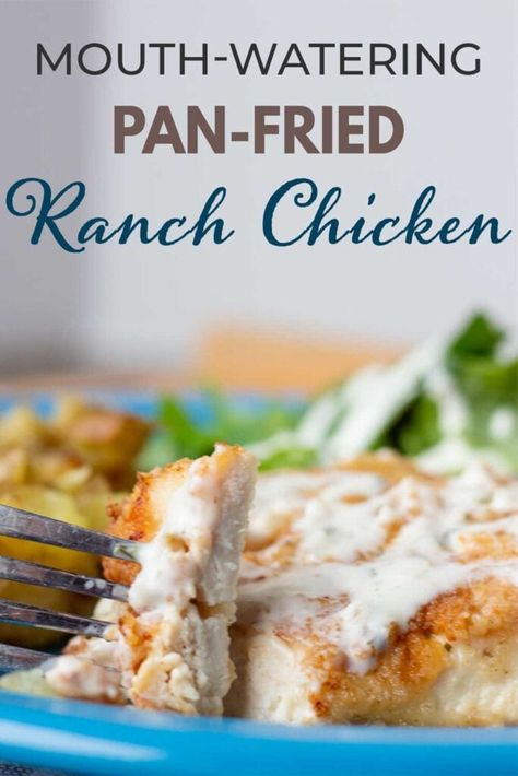 Knoephla Soup Recipe, Breaded Ranch Chicken, Knoephla Soup, Ranch Dressing Chicken, Homemade Fried Chicken, Dumpling Soup, Pan Fried Chicken, Ranch Recipe, Chicken Breast Recipe